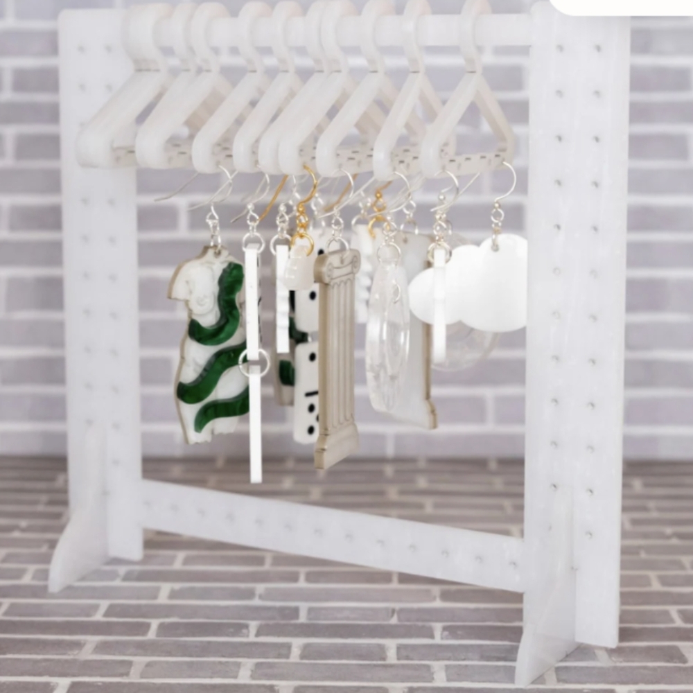 NWOT KIKAY Clothing Rack Earring Hanger Unit - Textured Iridescent